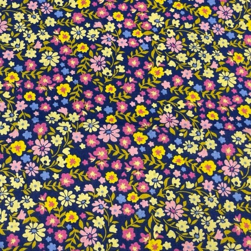 Tissu Printed cotton  555008 4marine