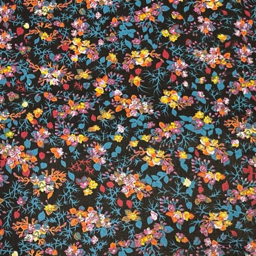 Tissu Printed cotton  555010 2noir