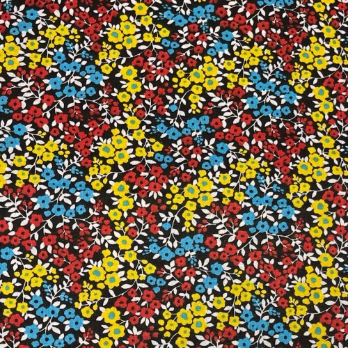 Tissu Printed cotton  555013 2noir