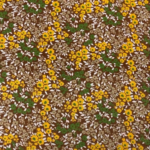 Tissu Printed cotton  555013 4marron