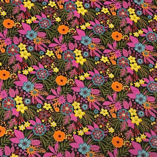 Tissu Printed cotton  555014 2rose