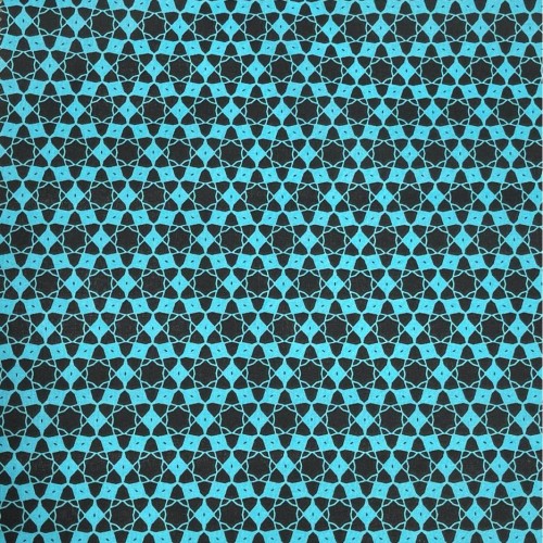 Tissu Geometriques coordonnes 61694 6bleu