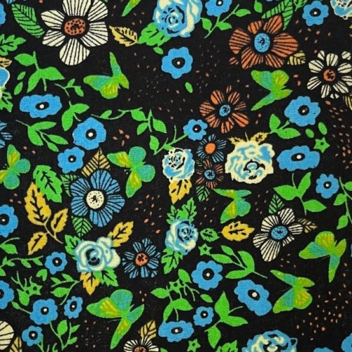 Tissu Cotons imprimés 668236 3bleunoir