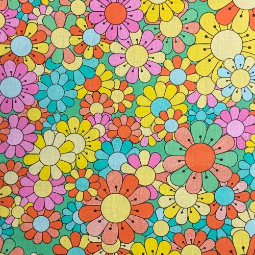 Tissu Cotons imprimés 655011 bvertjaune