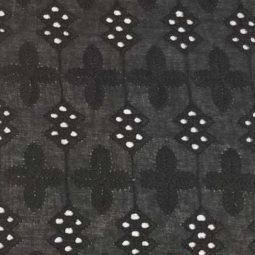 Tissu Broderie couleur 44677 noir