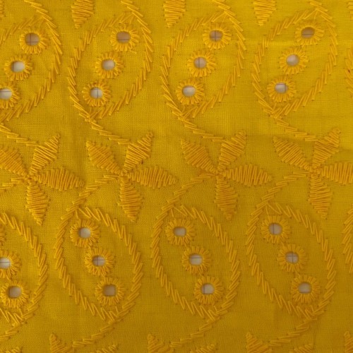 Tissu Color embroidery 44678 jaune