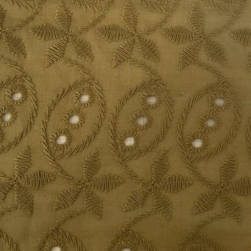 Tissu Color embroidery 44678 kaki
