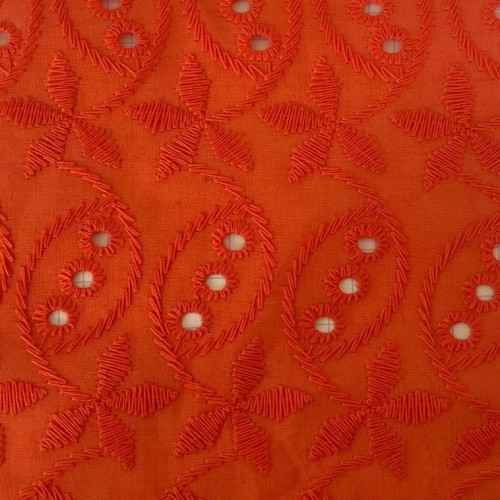 Tissu Color embroidery 44678 orange