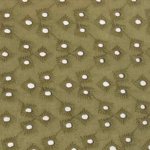 Tissu Broderie couleur 44680 kaki