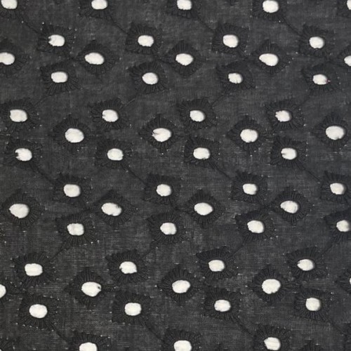 Tissu Broderie couleur 44680 noir