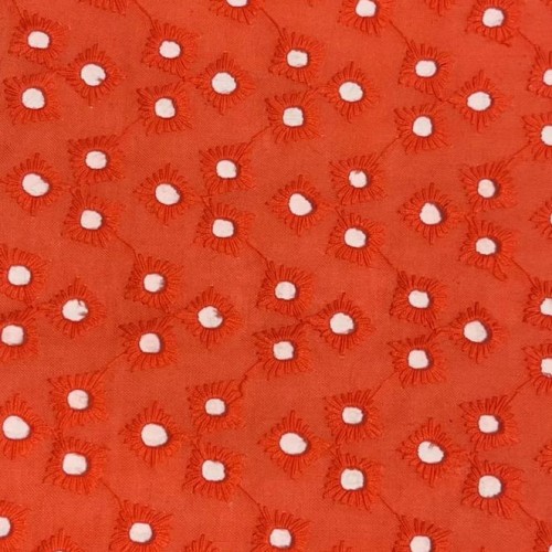 Tissu Broderie couleur 44680 orange