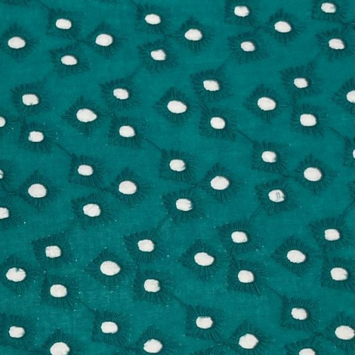 Tissu Broderie couleur 44680 vert