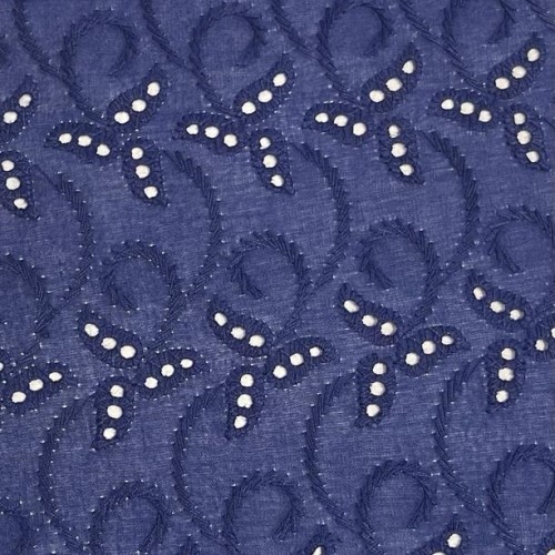 Tissu Broderie couleur 44684 marine