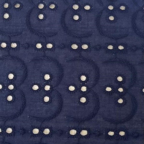 Tissu Color embroidery 45277 marine
