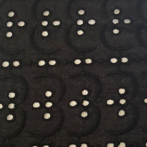 Tissu Color embroidery 45277 noir