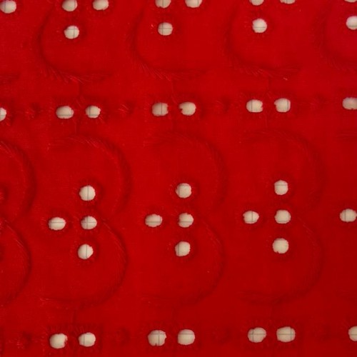 Tissu Color embroidery 45277 rouge