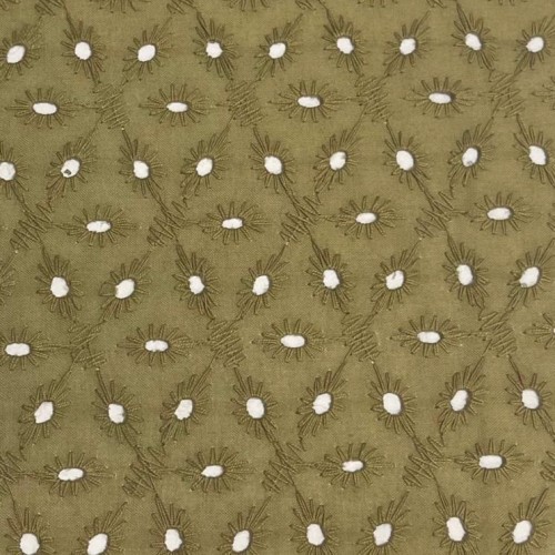 Tissu Broderie couleur 788 kaki