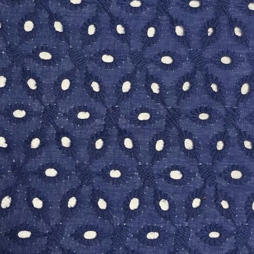 Tissu Broderie couleur 788 marine