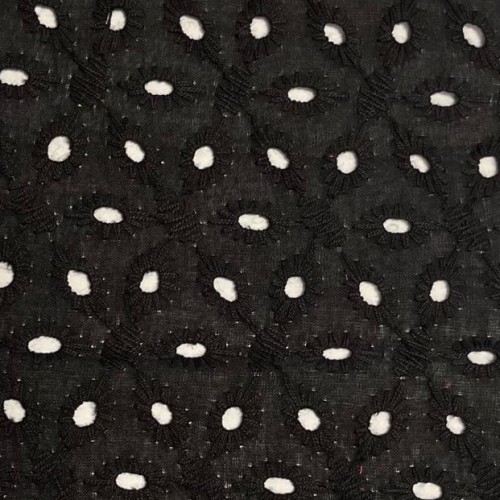 Tissu Broderie couleur 788 noir