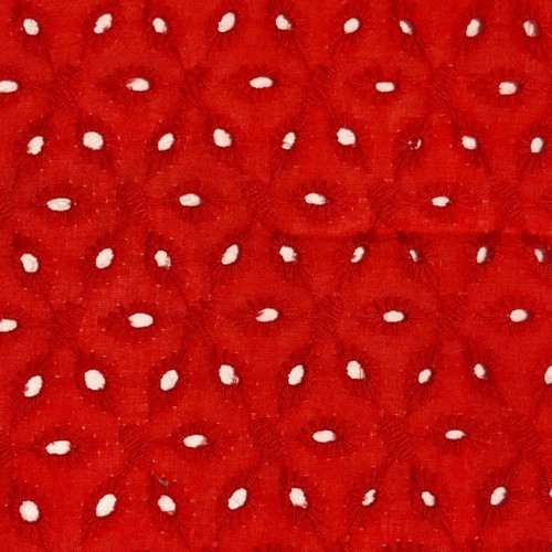 Tissu Broderie couleur 788 rouge