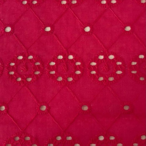 Tissu Color embroidery 7 fuchsia