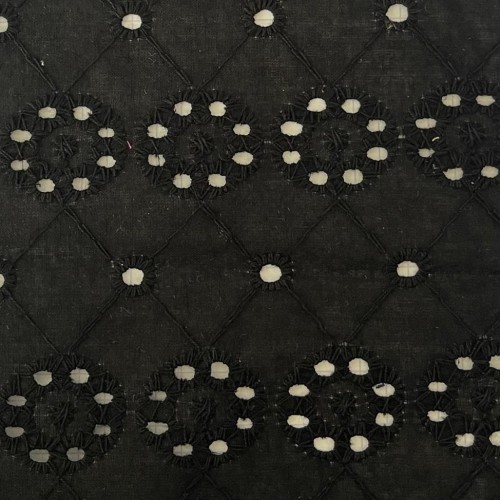 Tissu Color embroidery 7 noir
