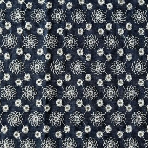Tissu Broderie Denim 15001 