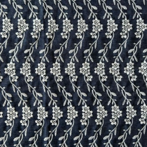 Tissu Broderie Denim 15002 