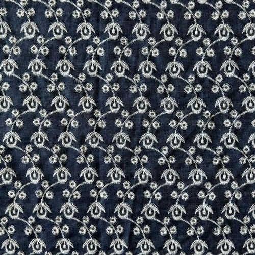 Tissu Broderie Denim 15004 