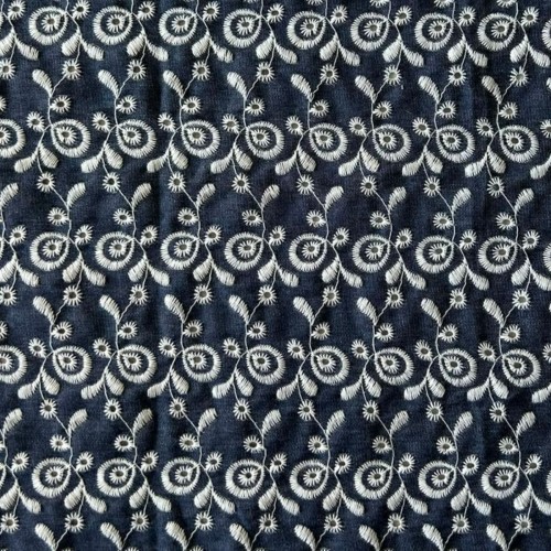 Tissu Broderie Denim 15005 