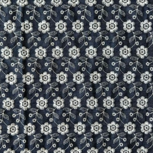 Tissu Broderie Denim 15006 