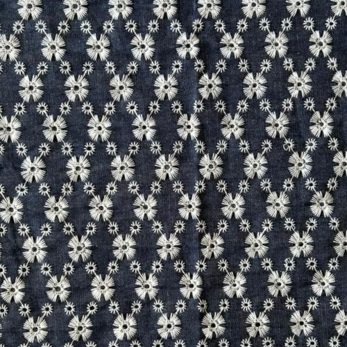 Tissu Broderie Denim 15007 