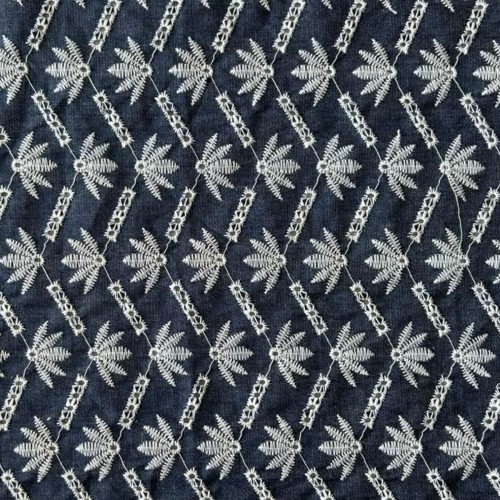 Tissu Broderie Denim 15008 