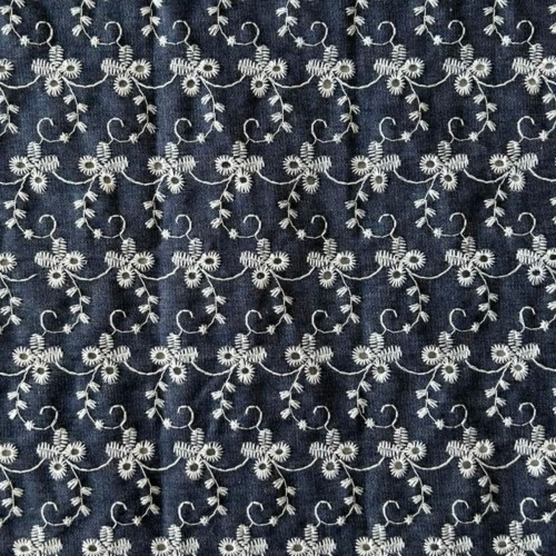 Tissu Broderie Denim 15010 