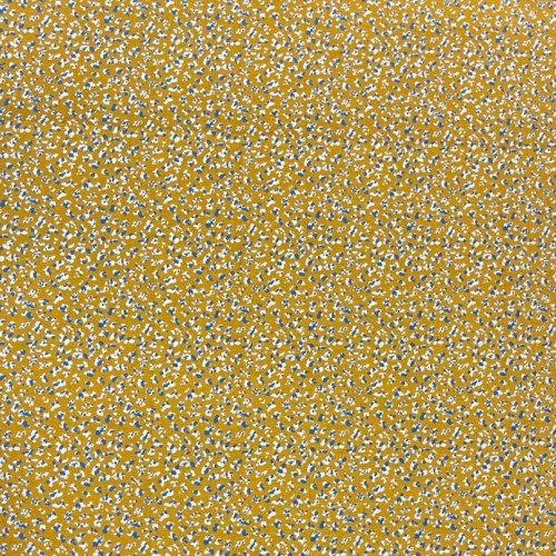 Tissu Popeline imprimé 652883 moutarde