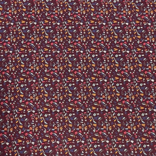 Tissu Popeline imprimé 652885 bordeaux
