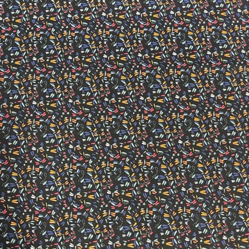 Tissu Popeline imprimé 652885 noir