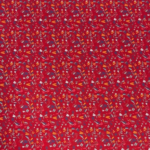 Tissu Popeline imprimé 652885 rouge