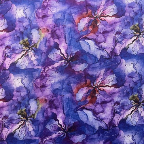 Tissu Cretonne digital 777051 5violet