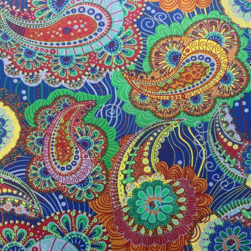 Tissu Cretonne digital 777058 2bleu