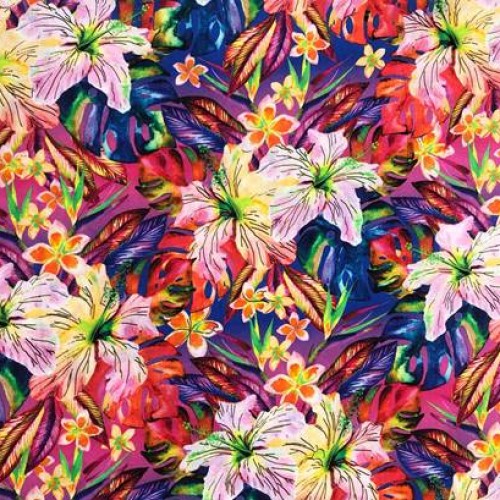 Tissu New digital printed cotton 312 violet