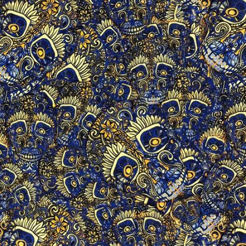 Tissu Nouveauté cotons imprimés digitaux 315 bleu