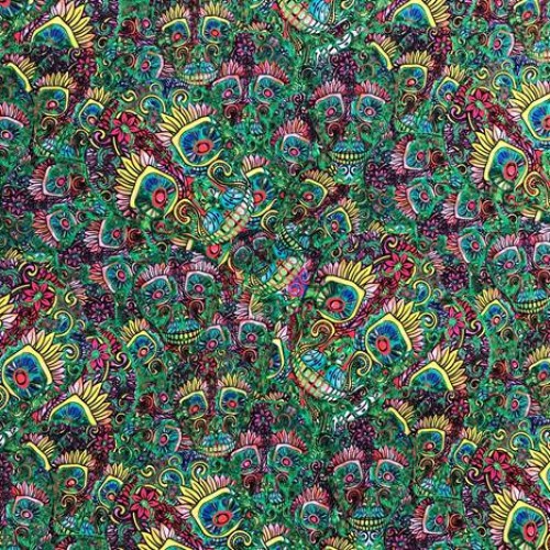 Tissu Nouveauté cotons imprimés digitaux 315 vert