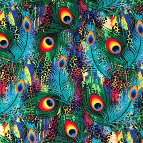 Tissu Nouveauté cotons imprimés digitaux 317 bleu