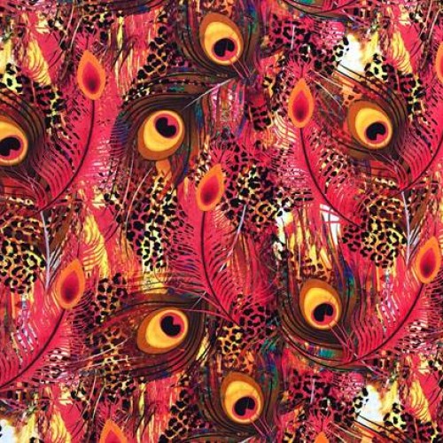Tissu Nouveauté cotons imprimés digitaux 317 rouge