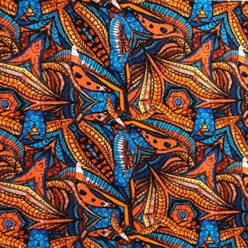 Tissu Nouveauté cotons imprimés digitaux 323 orange
