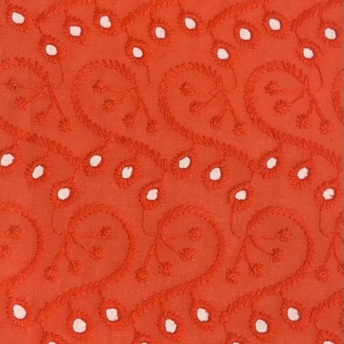 Tissu Color embroidery 38 orange