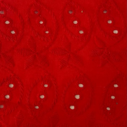 Tissu Color embroidery 44678 rouge