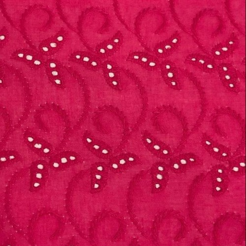 Tissu Color embroidery 44684 fuchsia