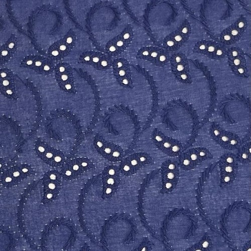 Tissu Color embroidery 44684 marine
